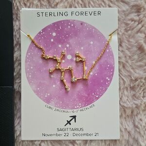 NWT Gold Sagittarius Necklace